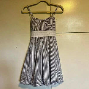 Speechless‎ Striped Cotton Spaghetti Strap Dress Bubble Hem Size 7 Juniors